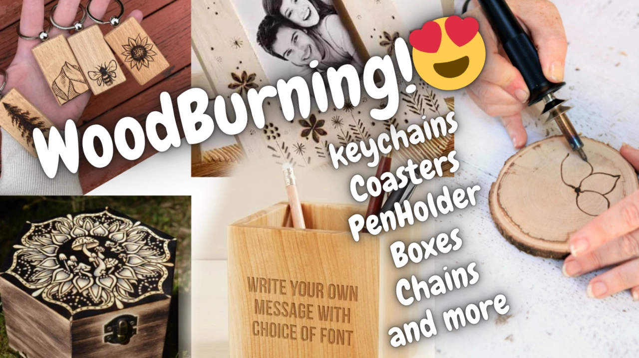 đšEVERYONE CAN DO THIS! đWoodBurning!On Coaster, Boxes,Chains,etcđ·ART SOCIALđ