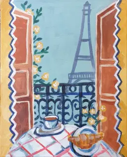 Sip and Create: A Parisian Breakfast Painting Event