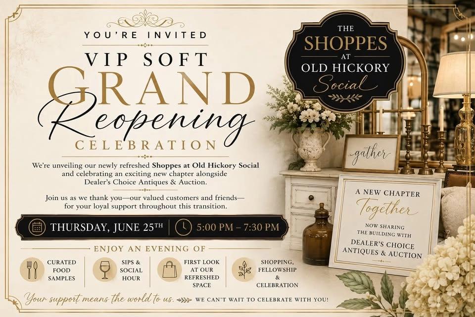 VIP Soft Grand Reopening Celebration at The Shoppes at Old Hickory Social