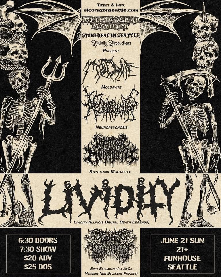 Lividity / Burt Bacharach / Kryptoxik Mortality / Neuropsychosis / Moldavite