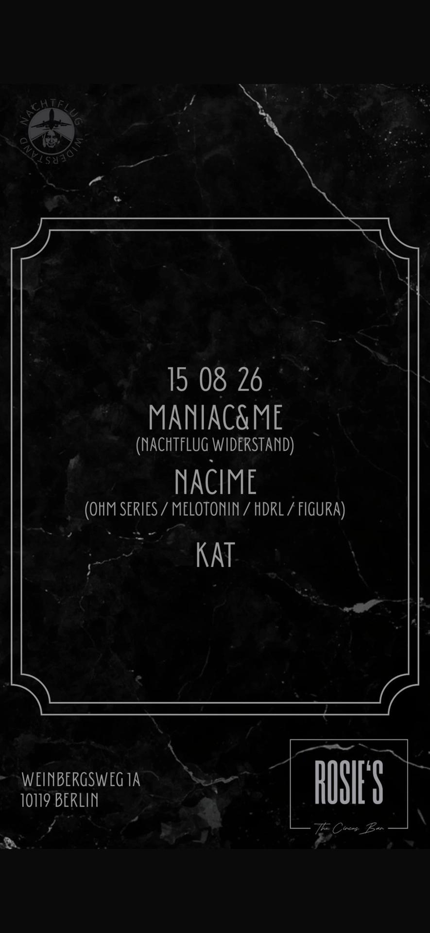 !FREE ENTRY! Rosie's Bar X Nachtflug Widerstand Showcase