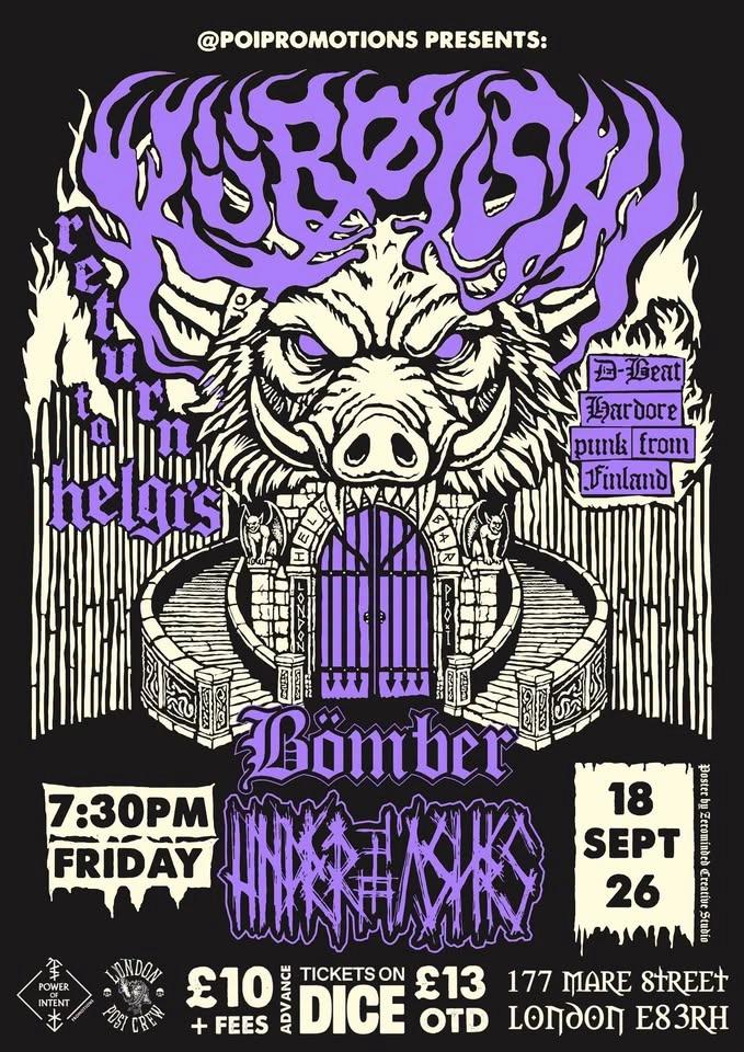 Kürøishi (Finland) + Under the Ashes + Bömber