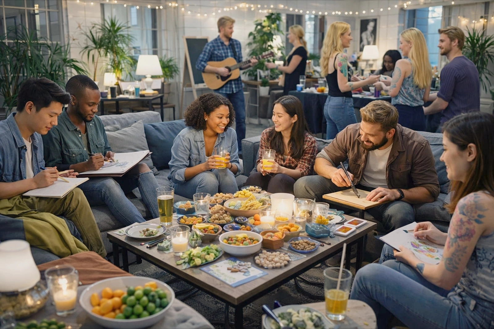 âšSOIRĂE CRĂATIVE ET CONVIVIALE / CREATIVE AND SOCIAL EVENINGSâš