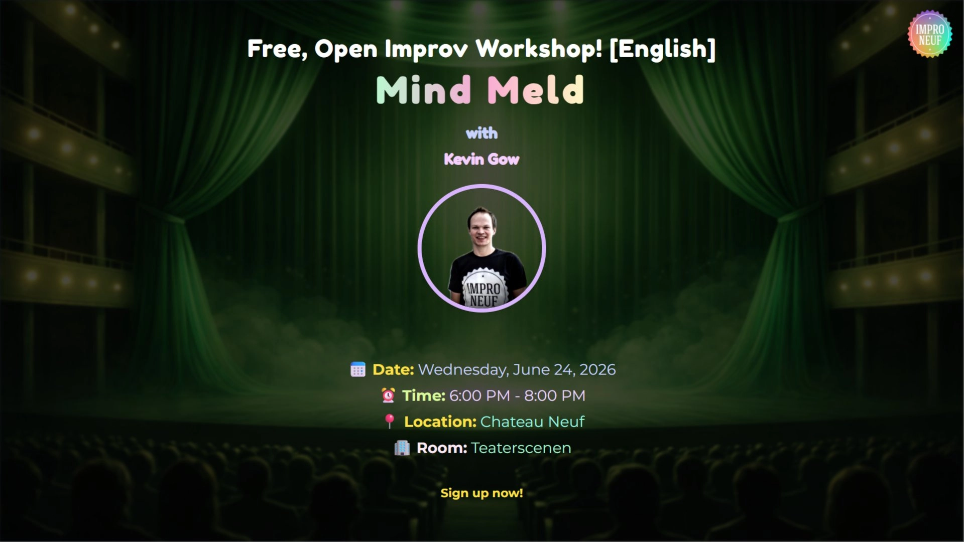 Mind Meld with Kevin Gow - Free Improv Workshop
