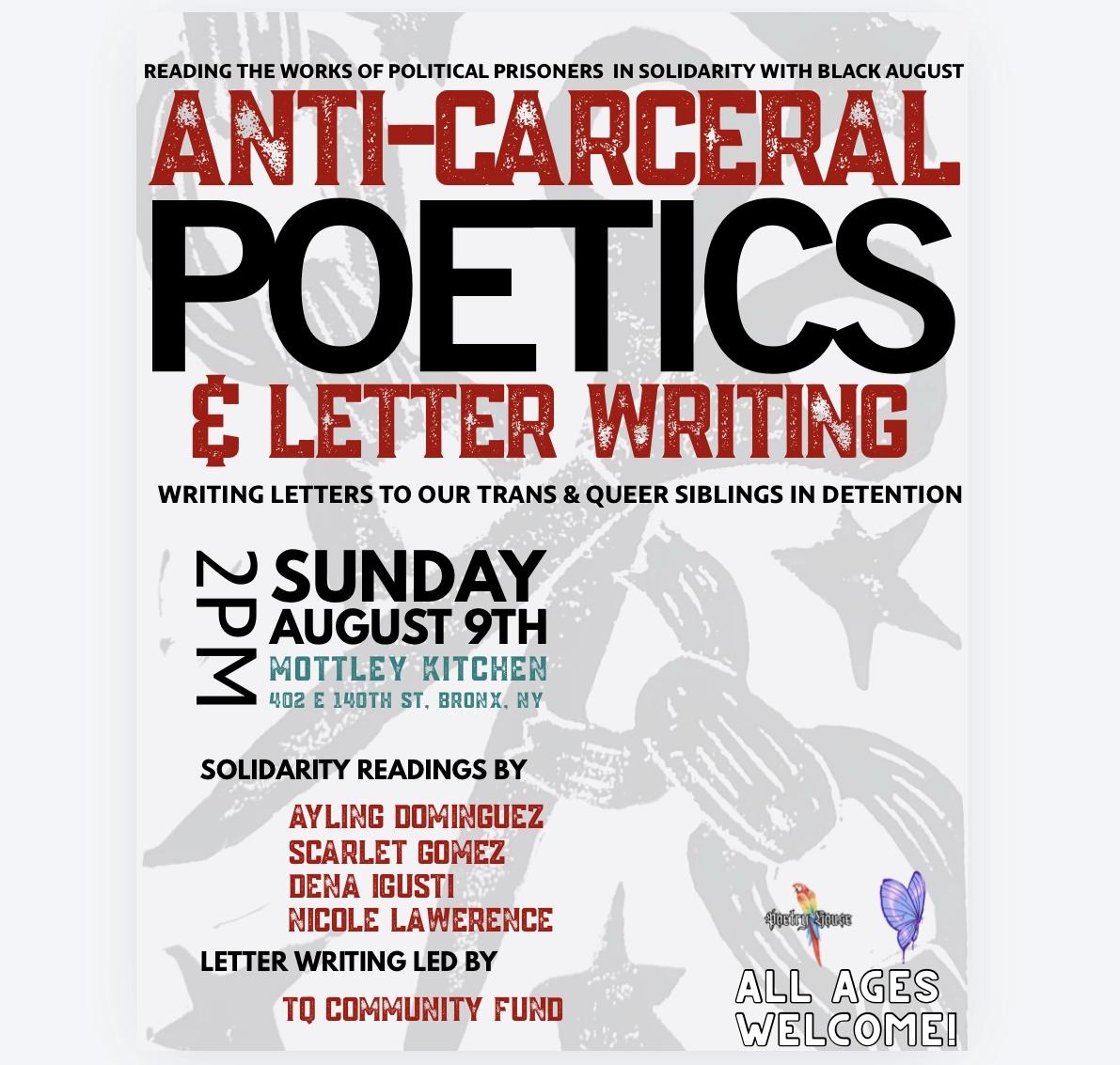 Anti-Carceral Poetics & Letter-Writing