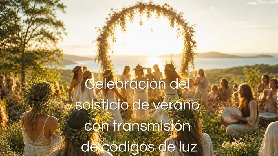 Celebración del solsticio de verano con transmisión de códigos de luz