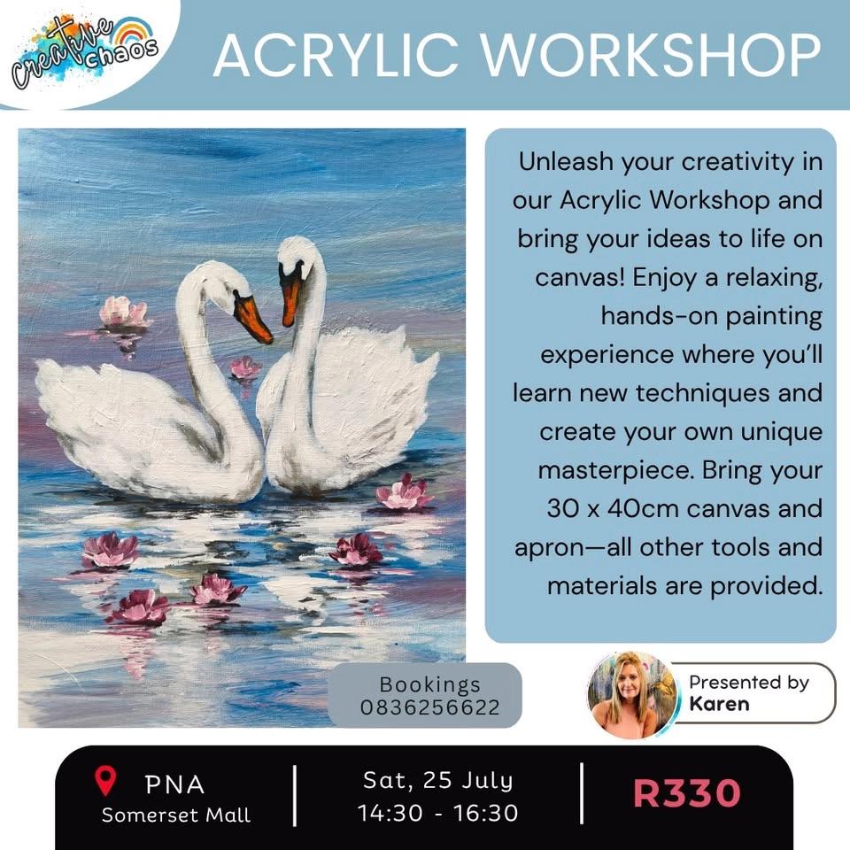 🦢 Acrylic Workshop: Swan Masterpiece 🎨