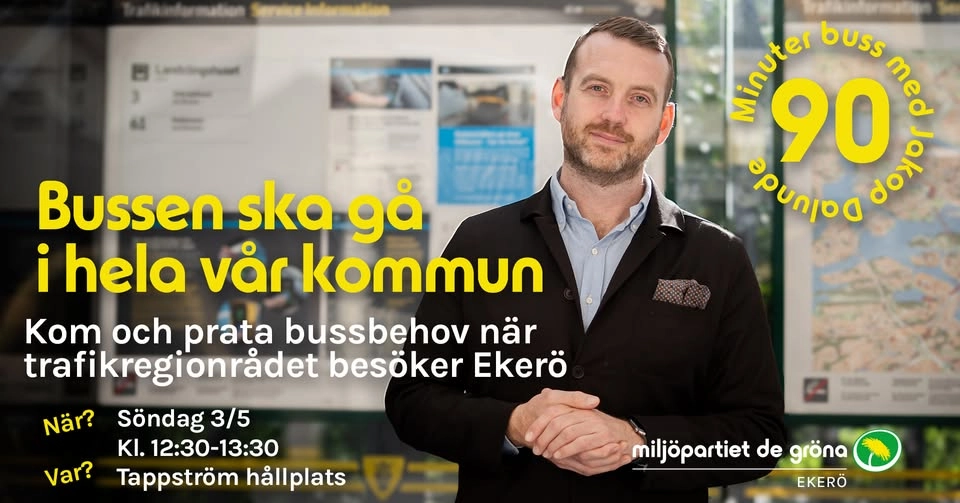 Kom och prata buss med trafikregionrådet, Jakop Dalunde!