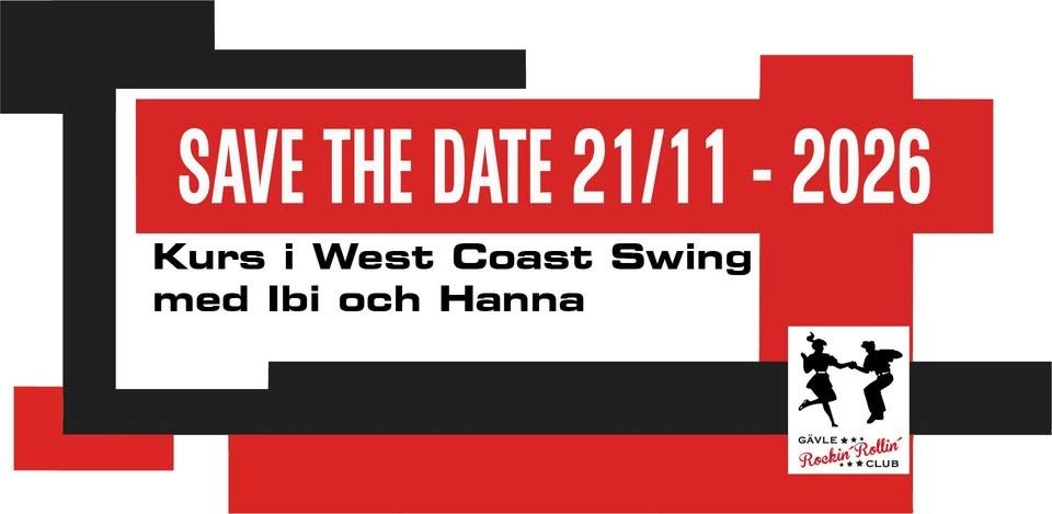 Save the date - West Coast Swing - en kurs med Ibi och Hanna
