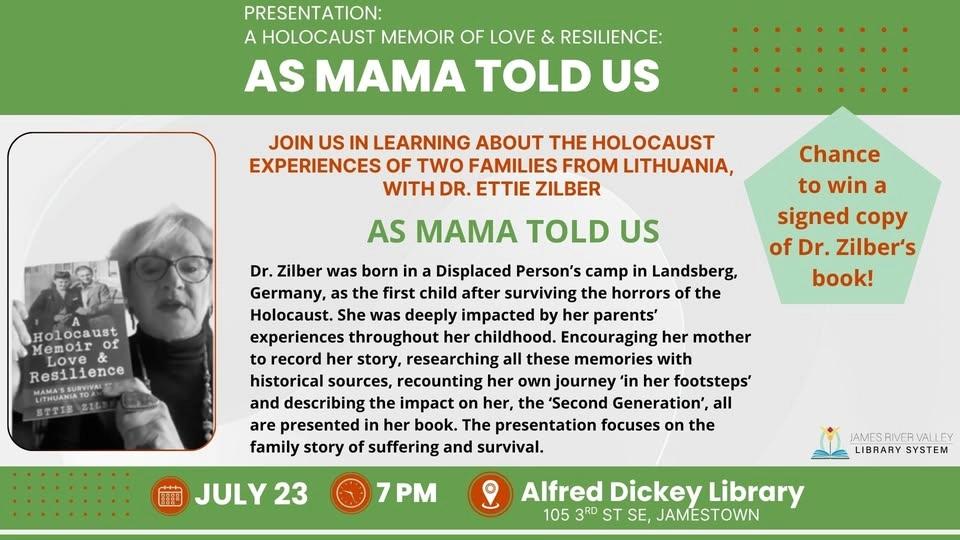 Presentation: Holocaust Memoir of Love & Resilience