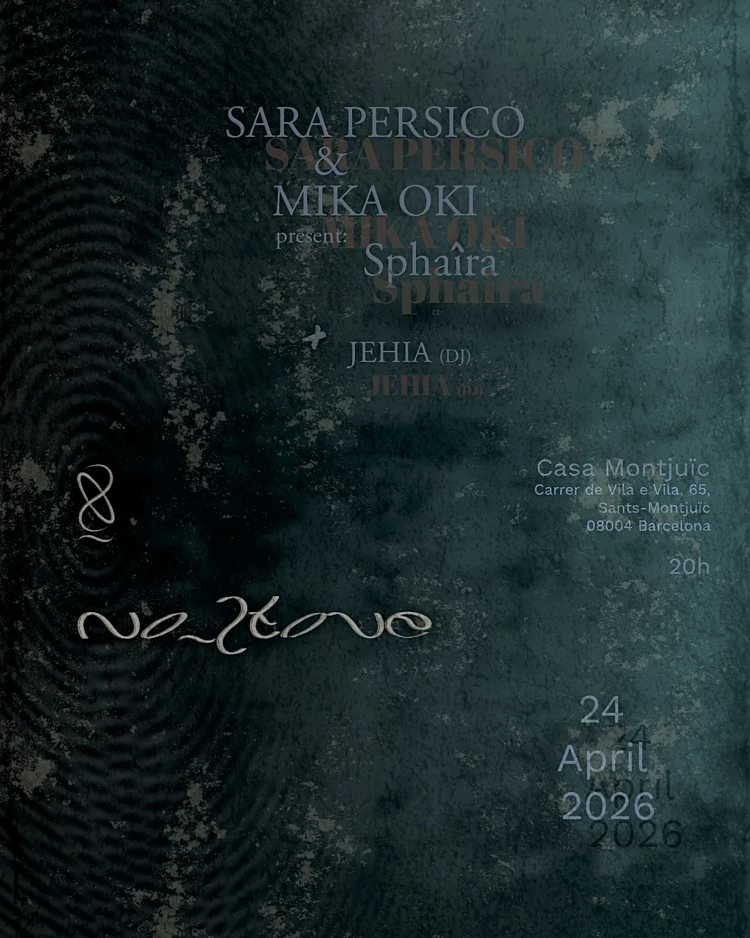 No_Stone presents Sara Persico & Mika Oki 'Sphaîra' A/V + Jehia (DJ)