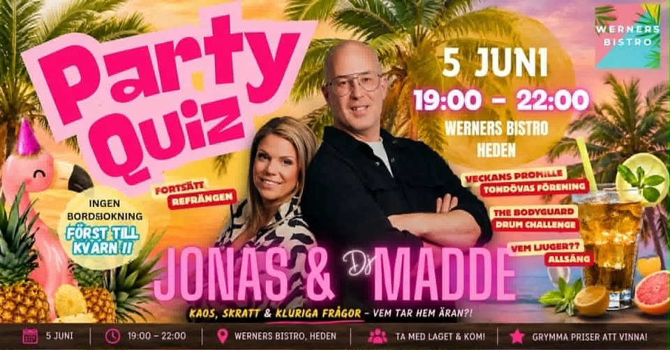 🎉 Party Quiz med Jonas & DJ Madde! 🎉