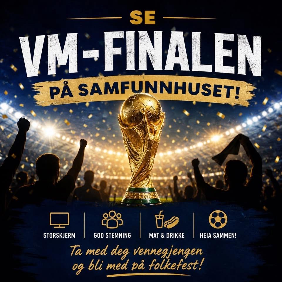 VM FINALEN PÅ STORSKJERM I CAFEEN