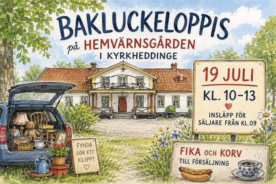 Bakluckeloppis på Hemvärnsgården i Kyrkheddinge