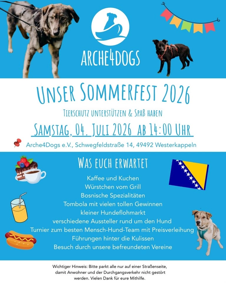 Sommerfest Arche4Dogs 2026