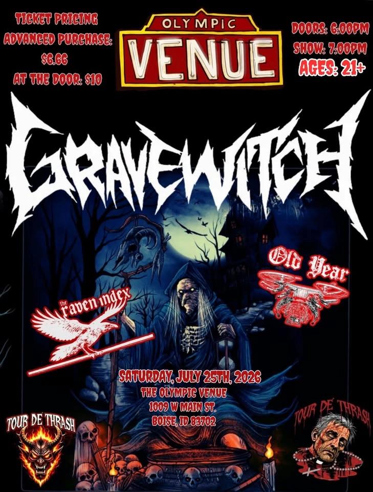Thrash/Doom Night Featuring: Gravewitch, Old Year, & The Raven Index!