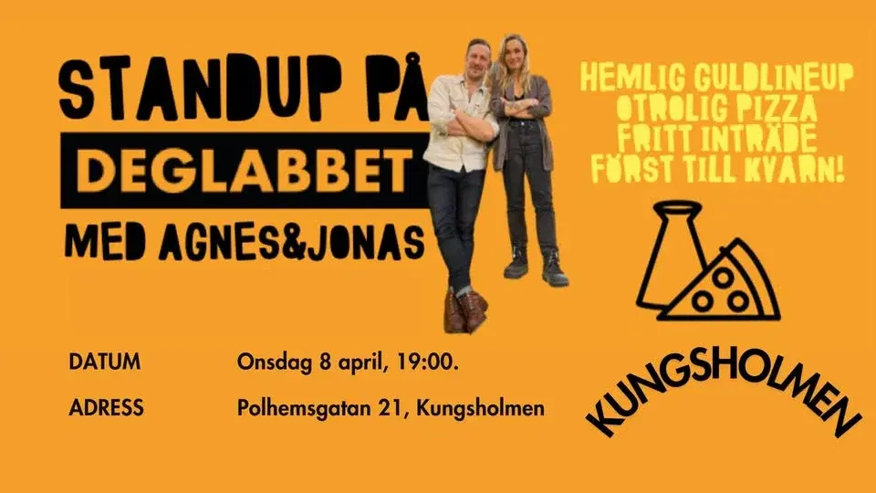 Standup på Deglabbet Kungsholmen - april