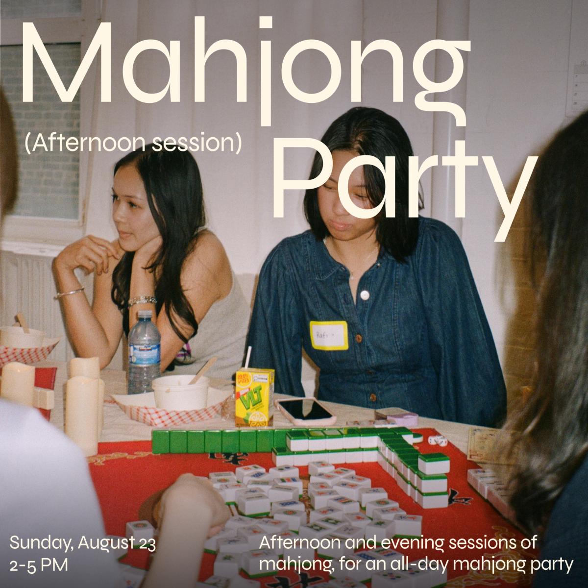 Afternoon session: All-Day Mahjong Party ft. Menu by Aeri Cafe