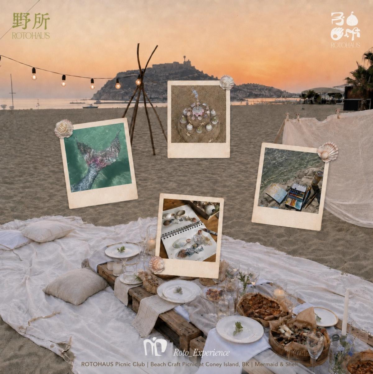 🌊 🧜♀️ Mermaid Beach Craft Picnic|人鱼海边手作野餐