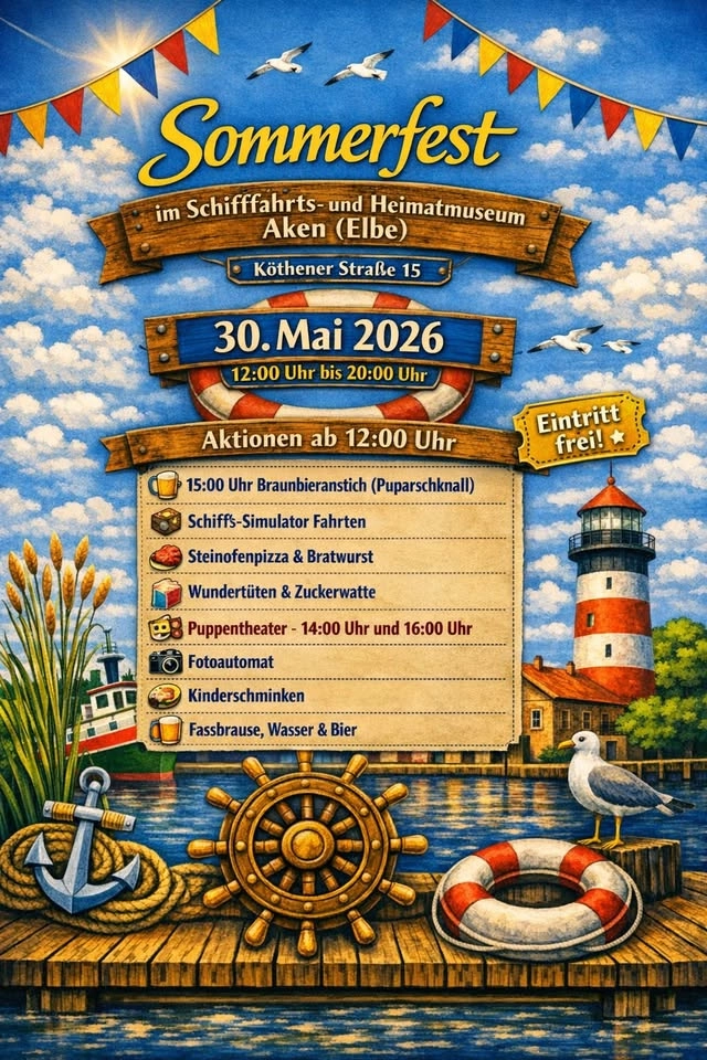 ⚓ Sommerfest im Schifffahrts- und Heimatmuseum Aken (Elbe) ⚓