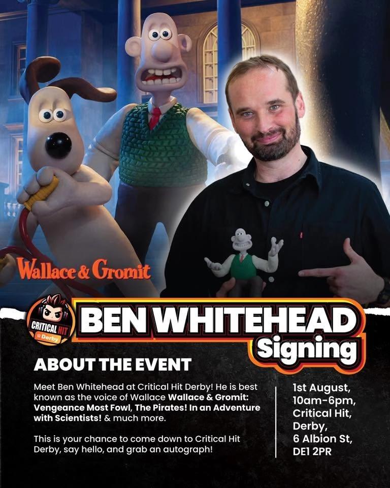 Meet Ben Whitehead at Critical Hit Derby! | Saturday 1st August