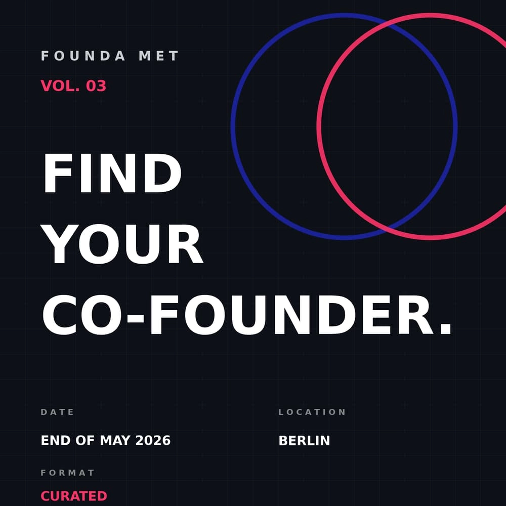 FOUNDA MET #3 - Curated Cofounder Dating