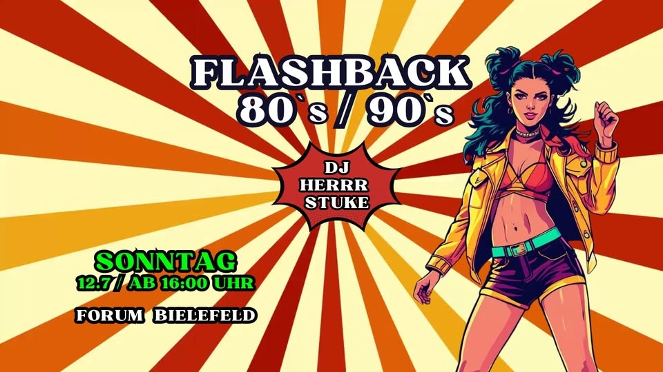 Der Flashback SONNTAG. Das Beste der 80er / 90er - Laut, bunt und voller Erinnerungen.