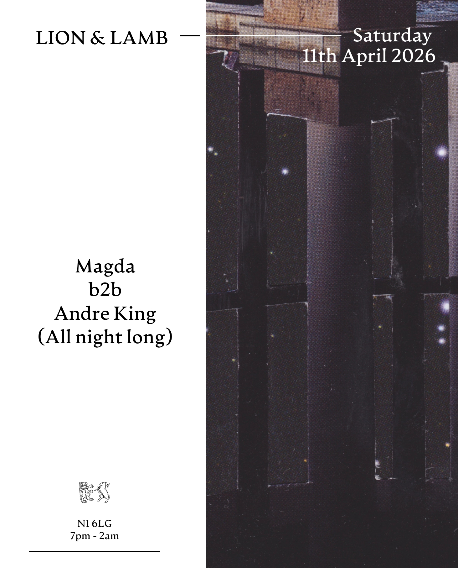 Lion & Lamb with Magda b2b Andre King (All Night Long)