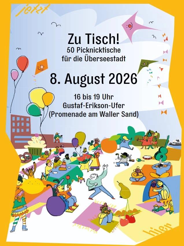 "Zu Tisch! 50 Picknicktische für die Überseestadt"