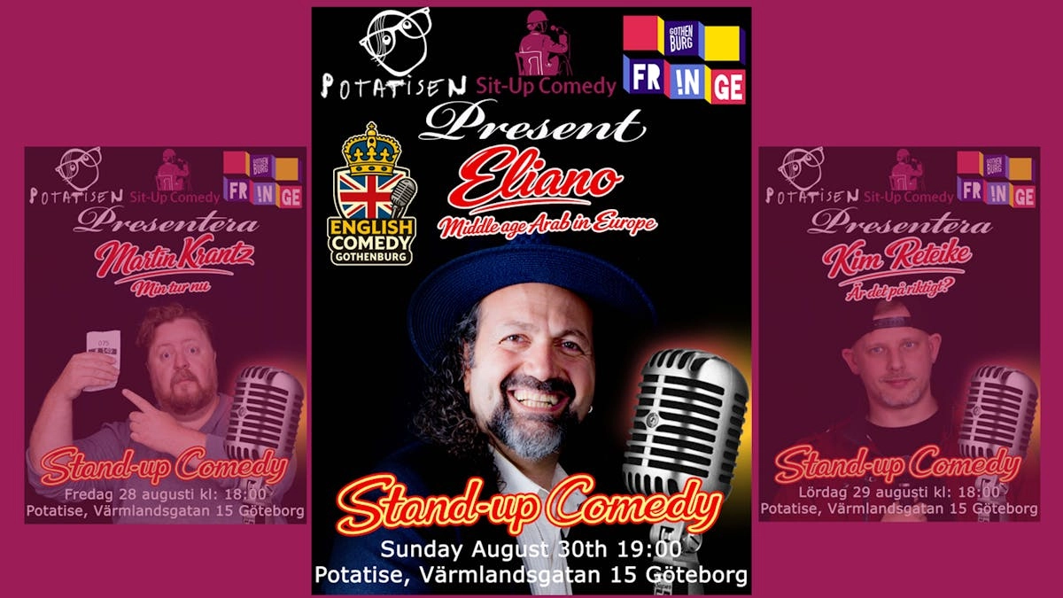 Stand-up Eliano Middle Age Arab in Europe