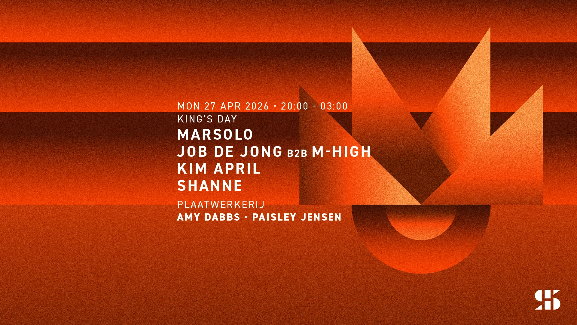 King's Day Special: Marsolo, Job de Jong b2b M-High, Kim April & More