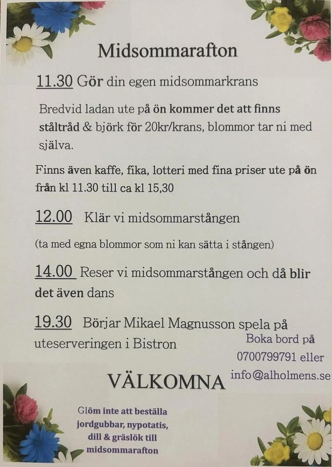Midsommar på Alholmens camping