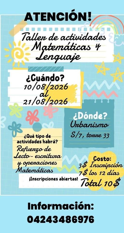 Taller de actividades de refuerzo