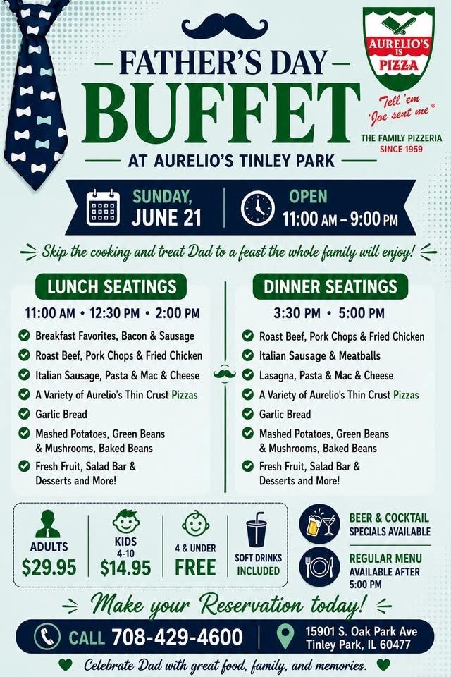 👔 FATHER'S DAY BUFFET AT AURELIO'S