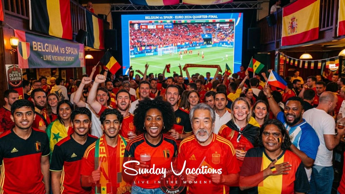 ⚽ Belgium vs Spain – Football Finals Watch Party 🇧🇪🇪🇸
