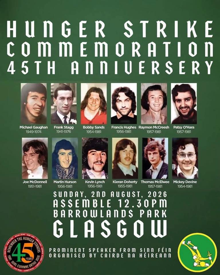 Glasgow national hunger strike com 2026