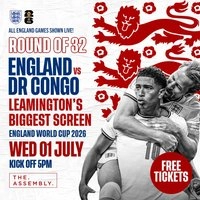 ENGLAND vs DR CONGO - Wednesday 01/07/26 - FREE ENTRY TICKETS