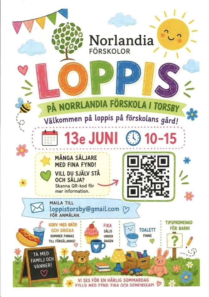 Loppis på Norrlandia förskola Torsby Värmdö
