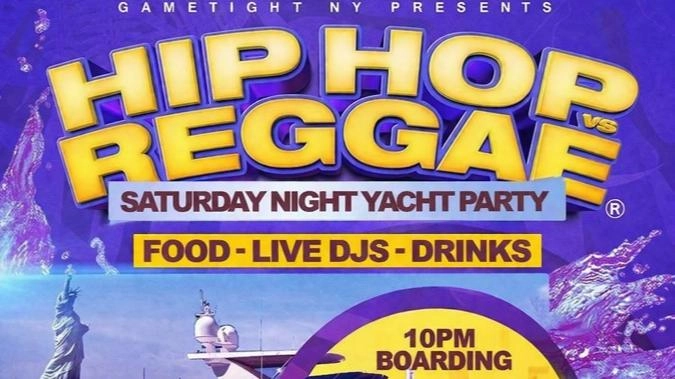 NYC HIP HOP VS REGGAE® SATURDAY MIDNIGHT YACHT PARTY CRUISE PIER 36 2026