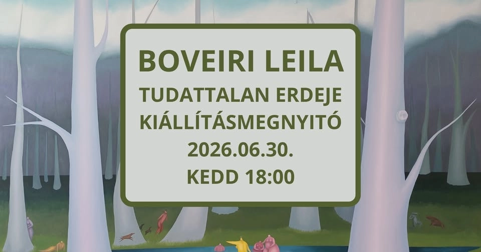 Boveiri Leila - Tudattalan erdeje | Kiállításmegnyitó