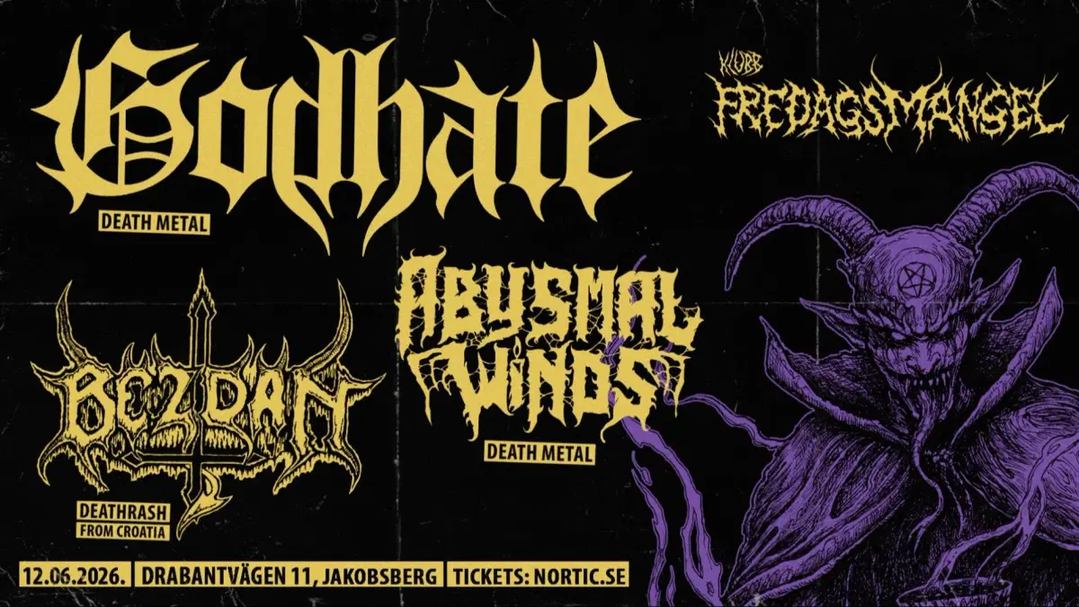 Godhate + Bezdan + Abysmal Winds Live @Klubb Fredagsmangel