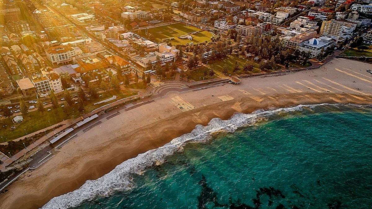 Coogee Beach Volleyball, then takeaway dinner at Beach Rainbow Walkway