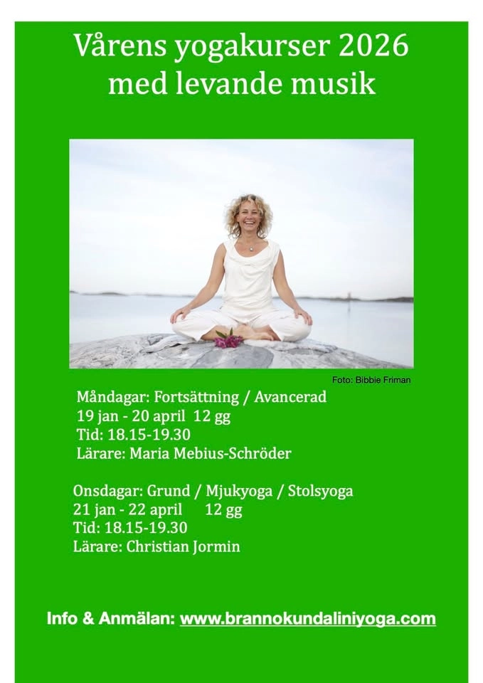 Vårens Yogakurs MÅNDAGAR med livemusik - LIVE & ONLINE
