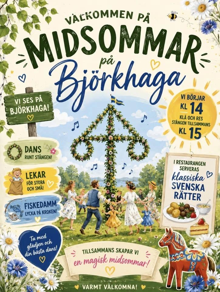 Midsommarafton på Björkhaga