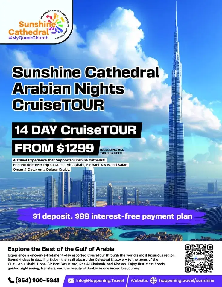 Sunshine Cathedral 2027 Arabian Cruise Tour
