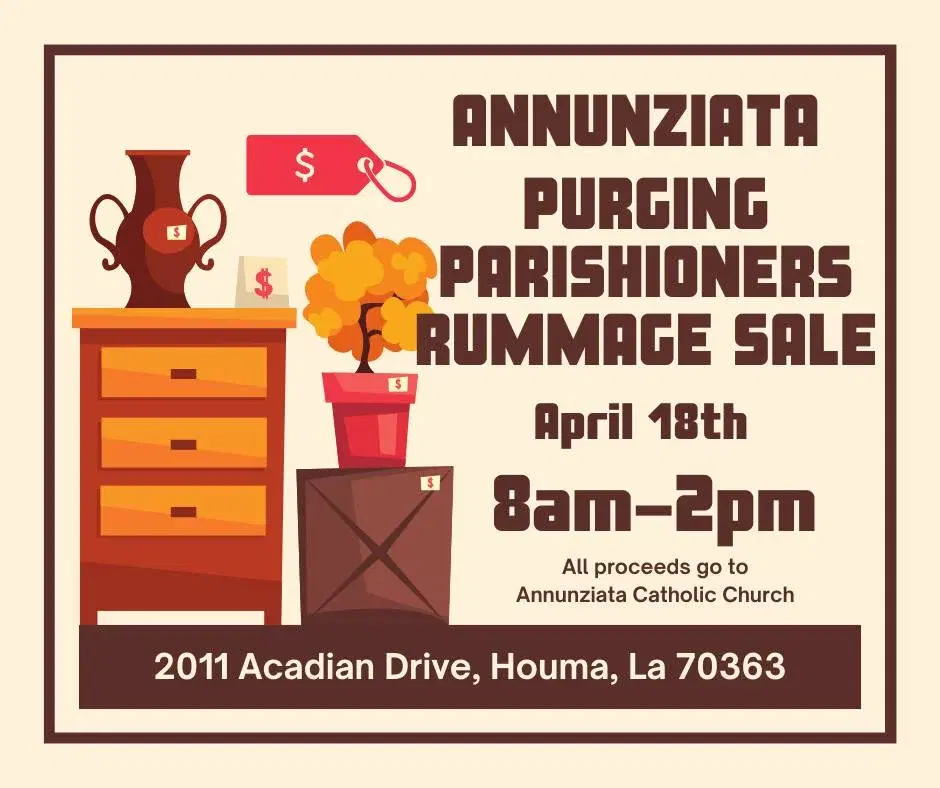 Annunziata Purging Parishioners Rummage Sale