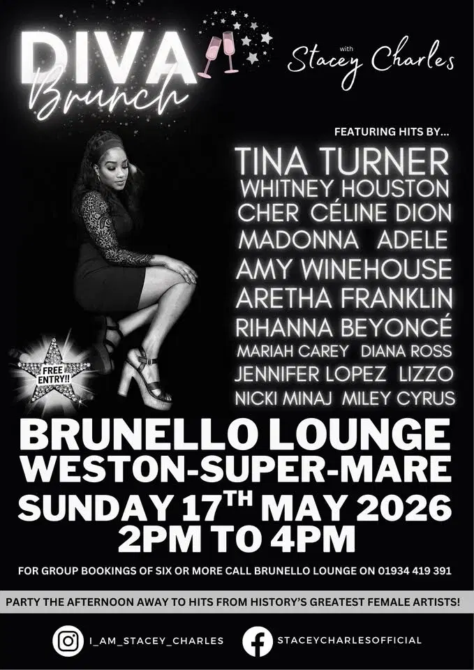 DIVA Brunch with Stacey Charles at Brunello Lounge (Weston-super-Mare) - Sunday 17th May 2pm