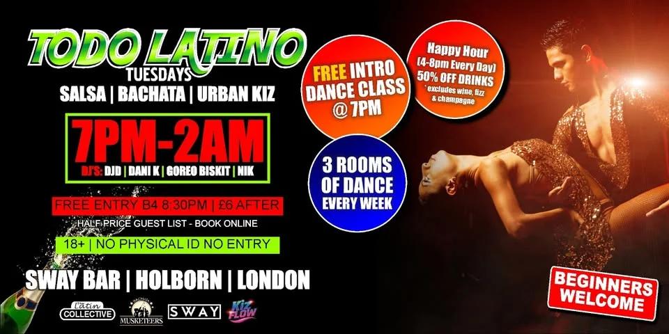 TODO LATINO Tuesdays - The Latin Collective & Kiz Flow