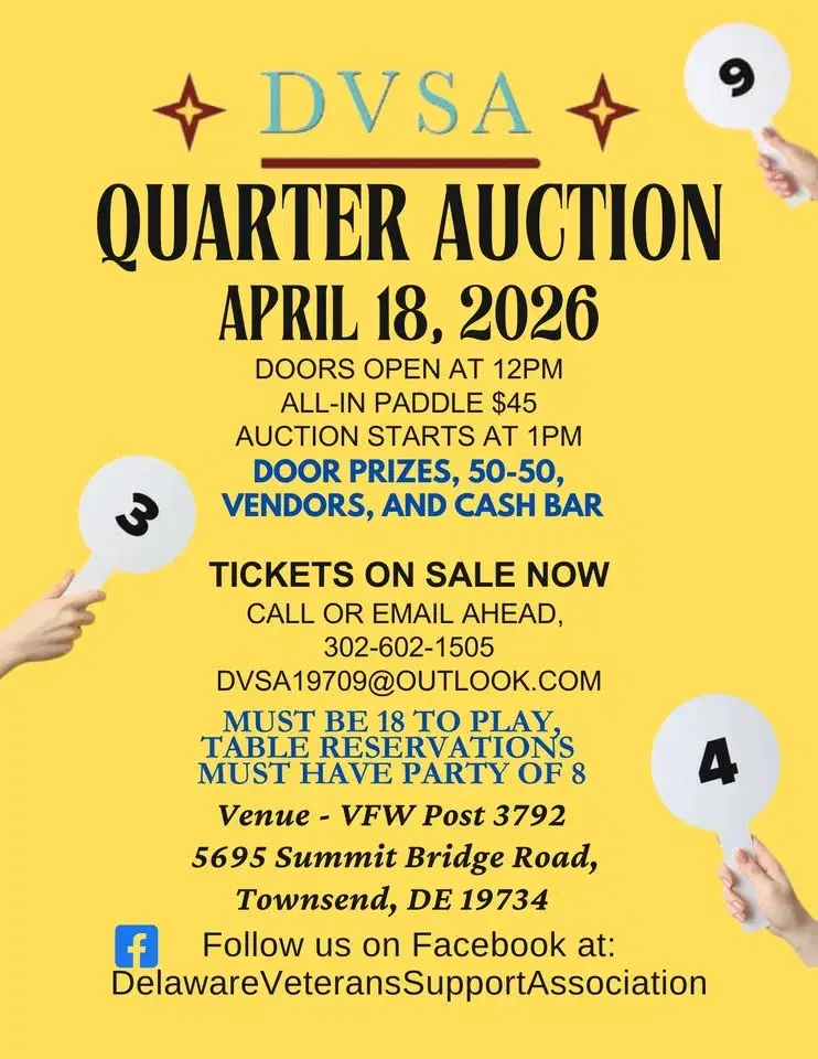 Quarter Auction -ALL IN PADDLES! $45