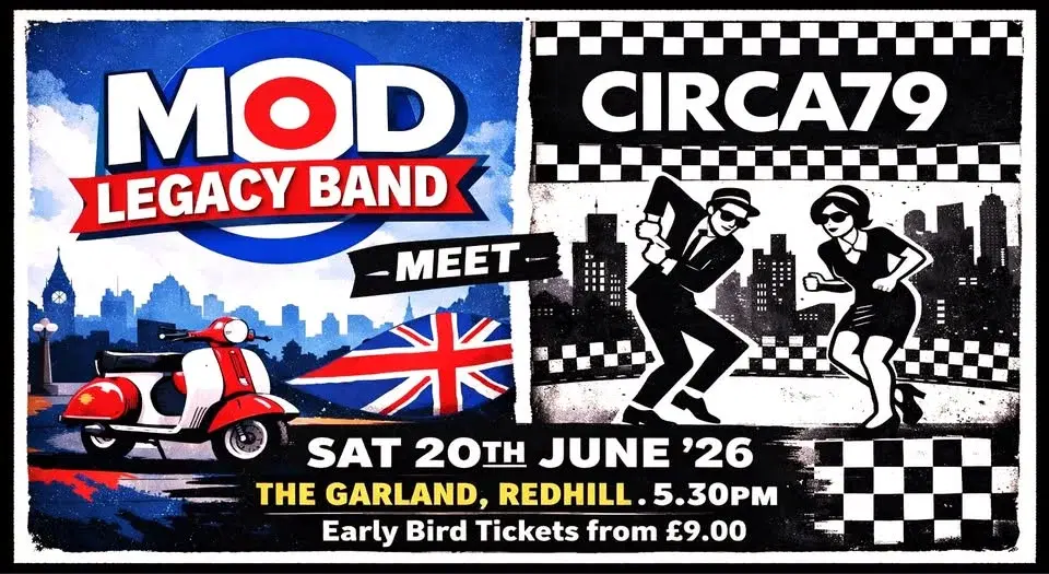 MOD LEGACY BAND meet CIRCA79 Live @ The Garland, Redhill. Mod Ska New Wave Punk Two Tone